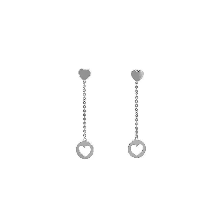 Zlaté Visací Náušnice Srdíčka