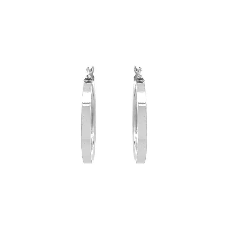 Kruhové Náušnice z Bílého Zlata