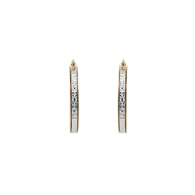 Zlaté Kruhové Náušnice z Kombinovaného Zlata