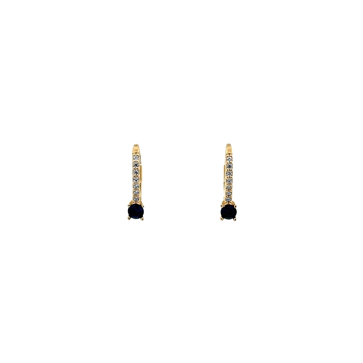 Gold Round Earrings