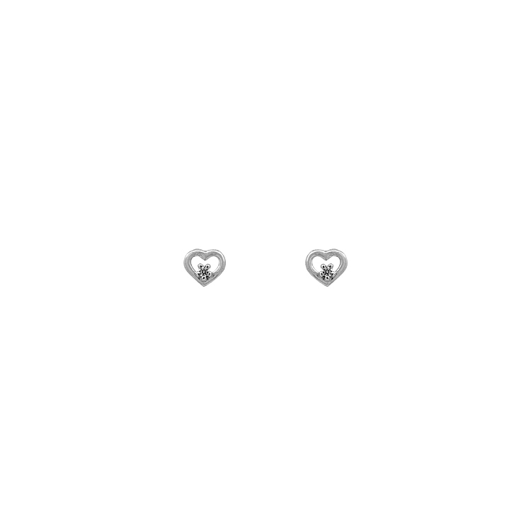 Earrings Hearts with Zircons