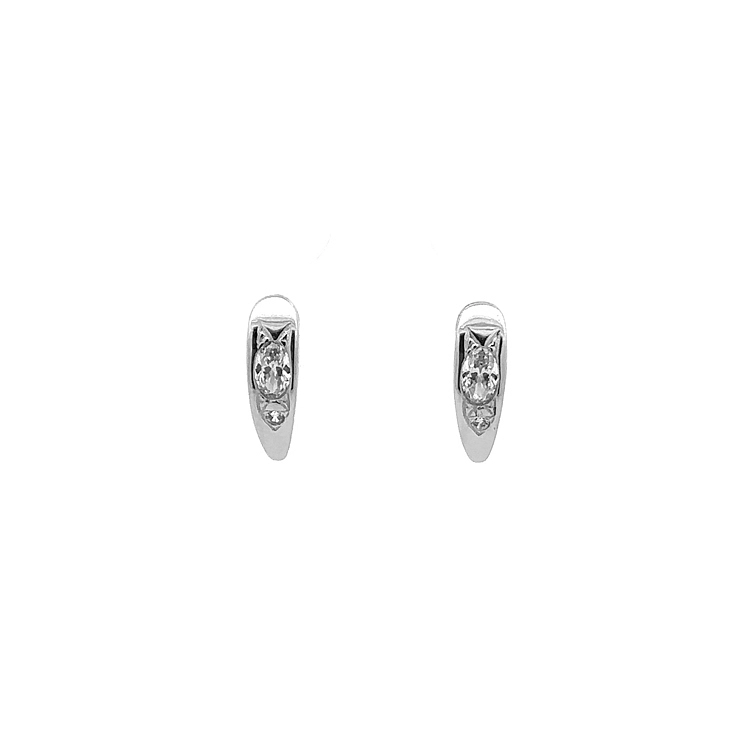 Gold Pecky Earrings with Zircones