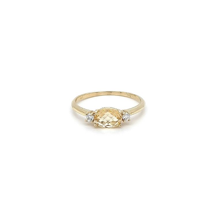 Gold Ring with Citrine