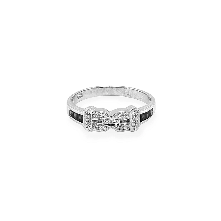 Gold Ring with Zircons