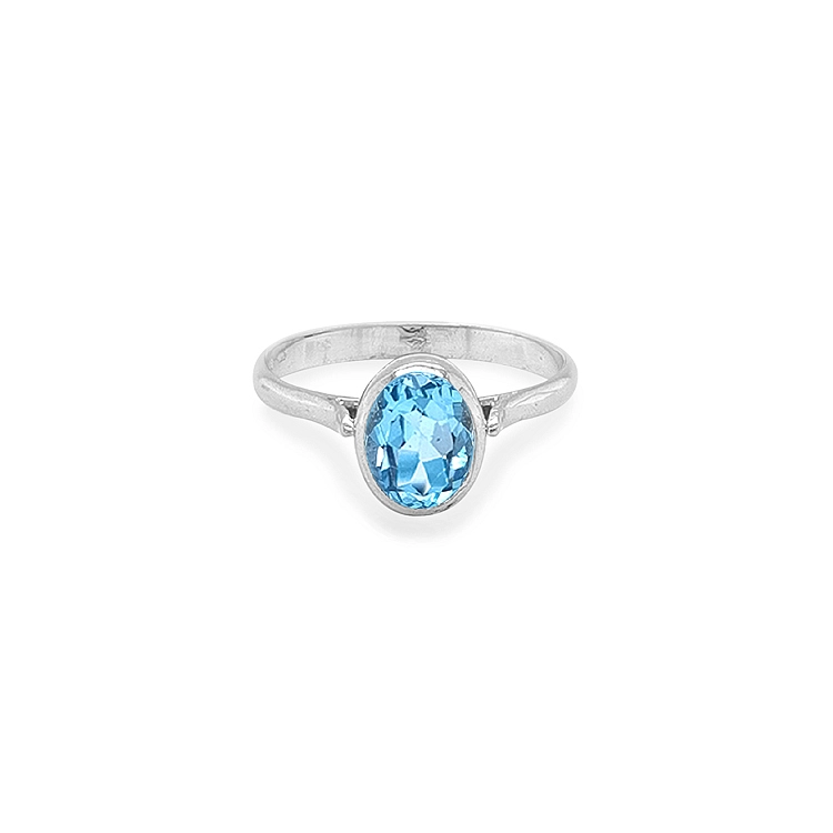 Gold Ring with Blue Stone