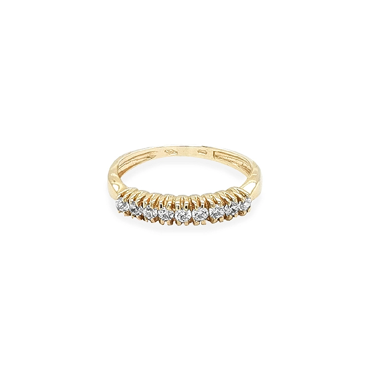 Gold Ring with Zircons