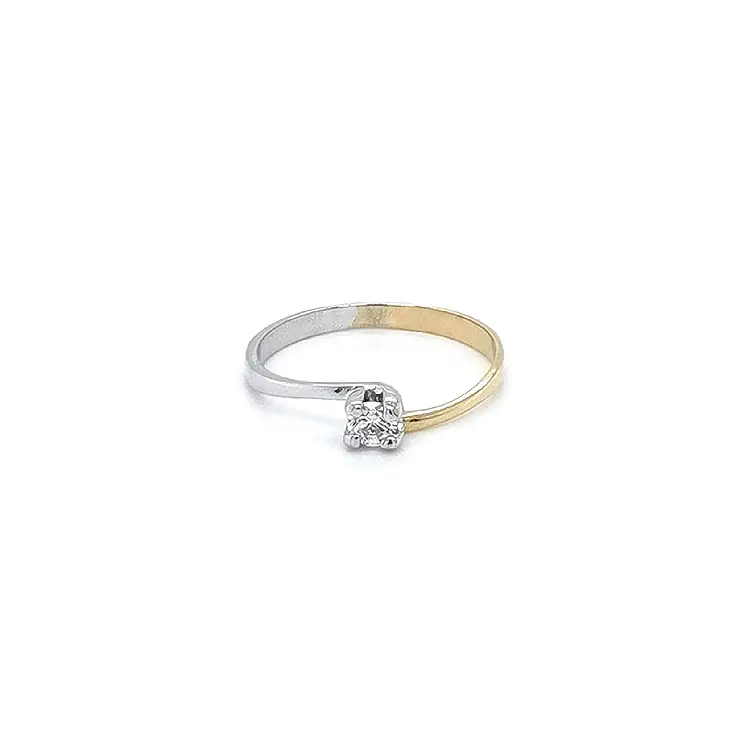 Zlatý Zásnubní Prsten se Zirkonem