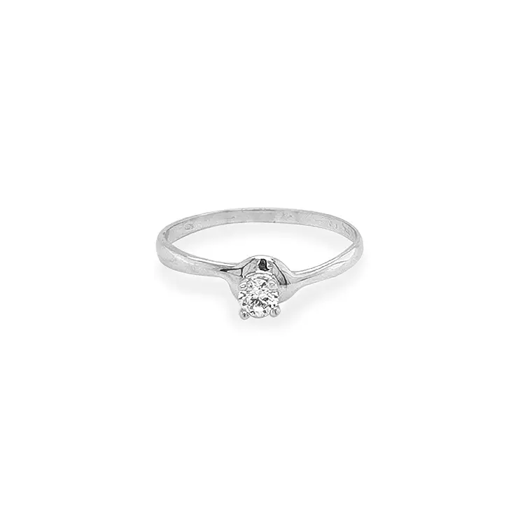 Zlatý Zásnubní Prsten se Zirkonem