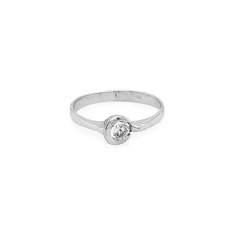 Zlatý Zásnubní Prsten se Zirkonem