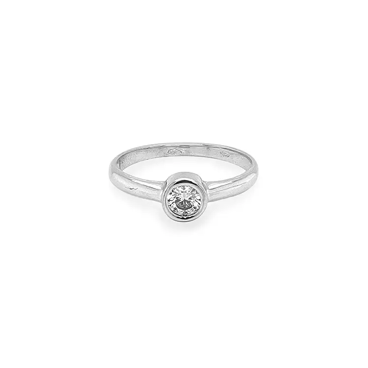 Zlatý Zásnubní Prsten se Zirkonem