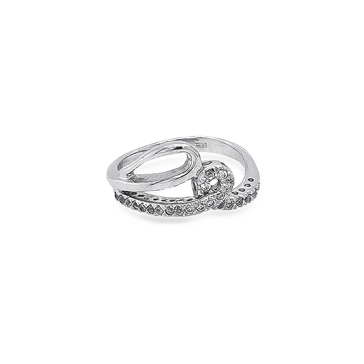 Gold Ring with Zircons