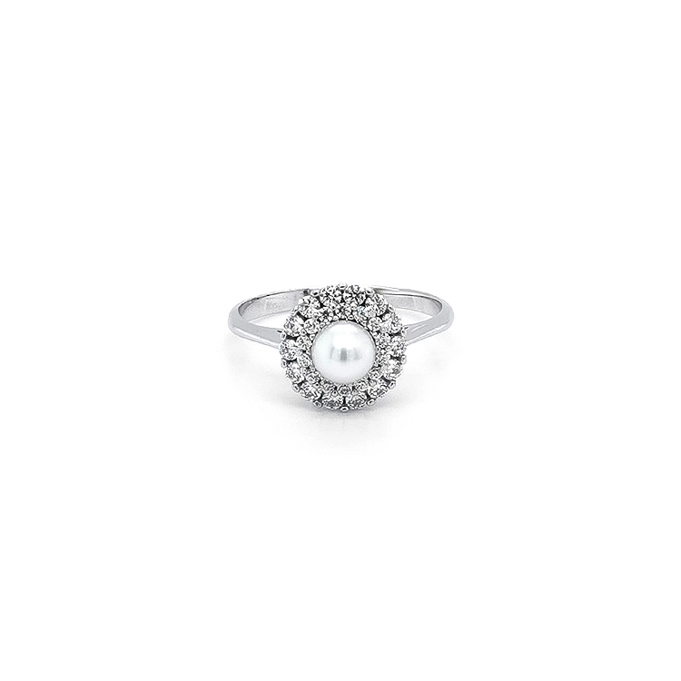 Ring with White Gold Pearl