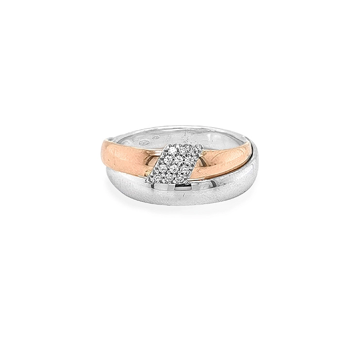 Gold Ring with Zircons