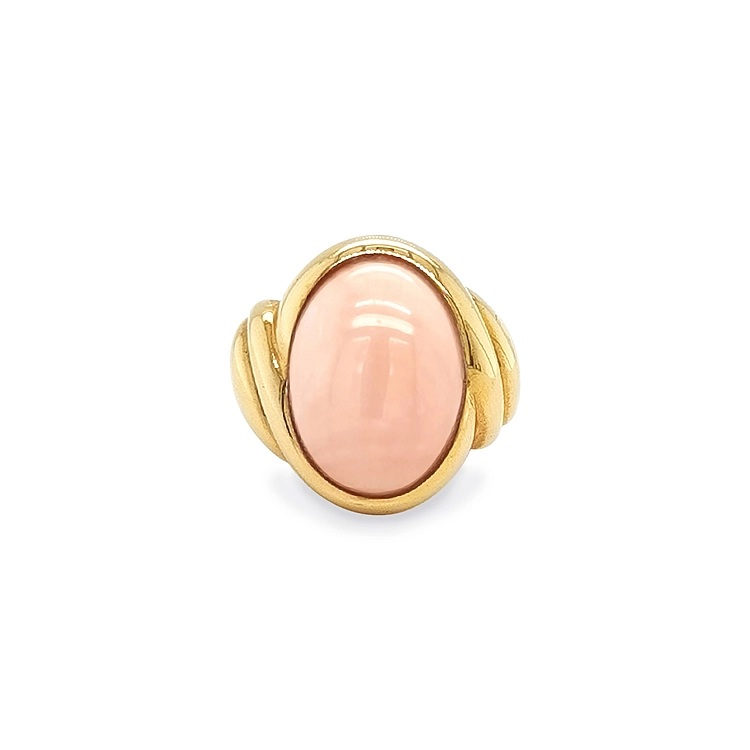 Gold Ring with Coral