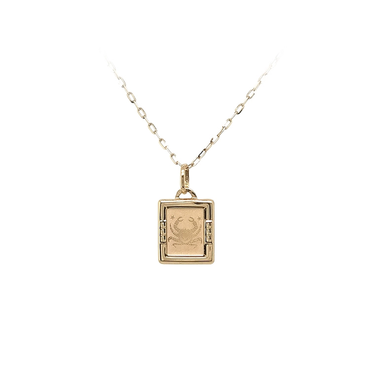 Gold Pendant Sign of the Crab