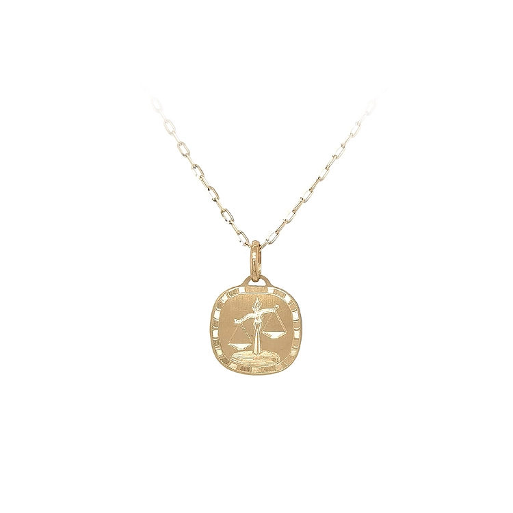 Gold Pendant Sign of the Scales
