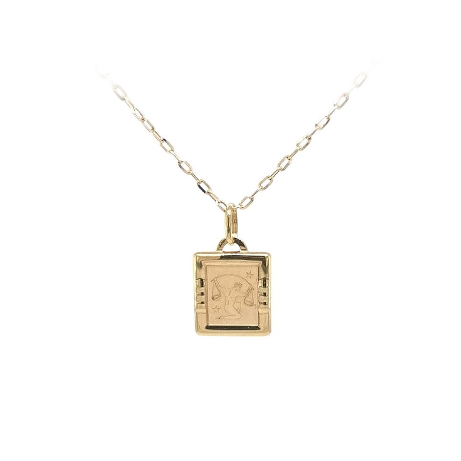 Gold Pendant Sign of the Scales