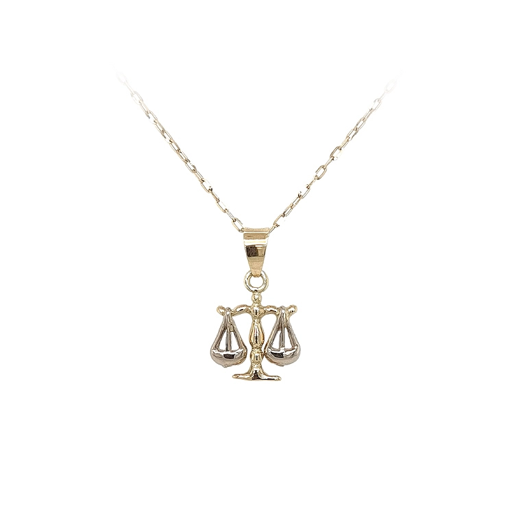 Gold Pendant Sign of the Scales