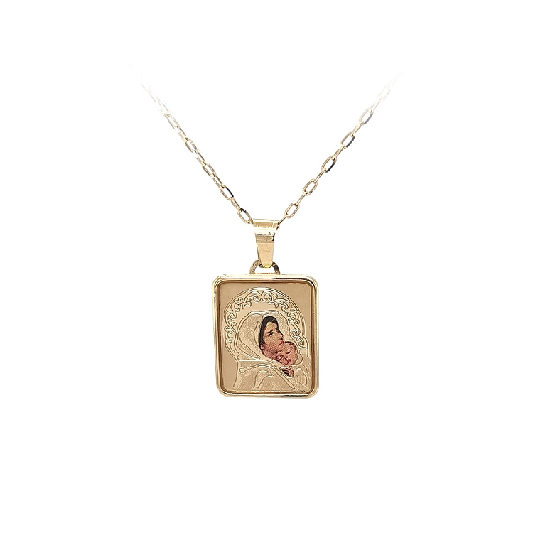 Zlatý Přívěsek Madonka Panna Marie a Ježíšek