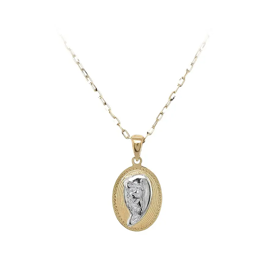 Přívěsek Madonka Panna Marie z Kombinovaného Zlata