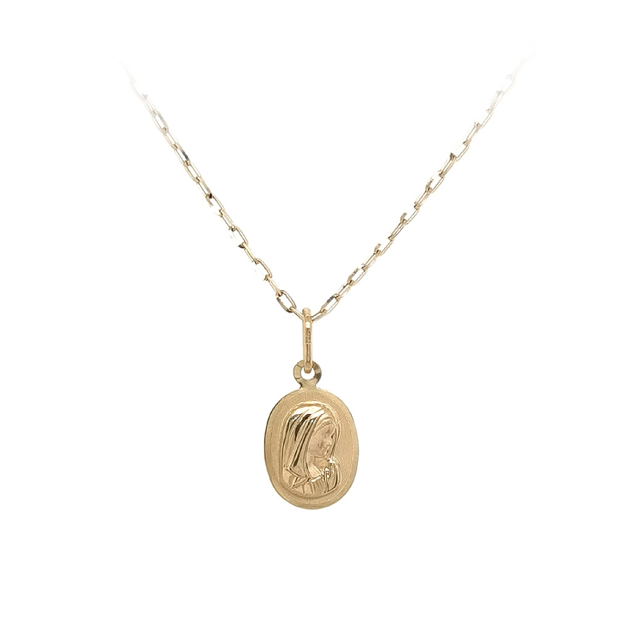 Gold Pendant Madonna Virgin Mary
