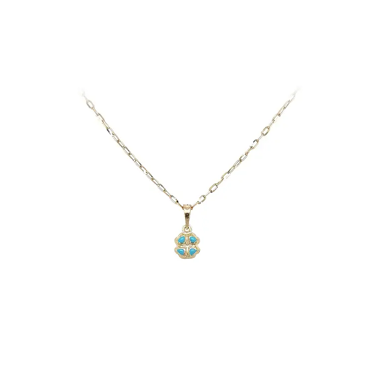 Zlatý Přívěsek Čtyřlístek