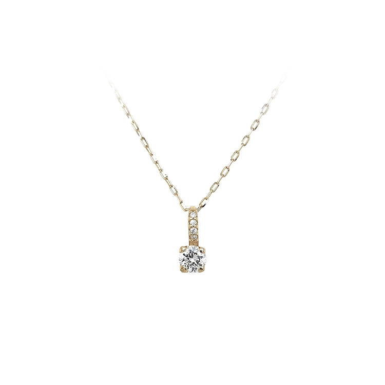 Gold Pendant with Zircons