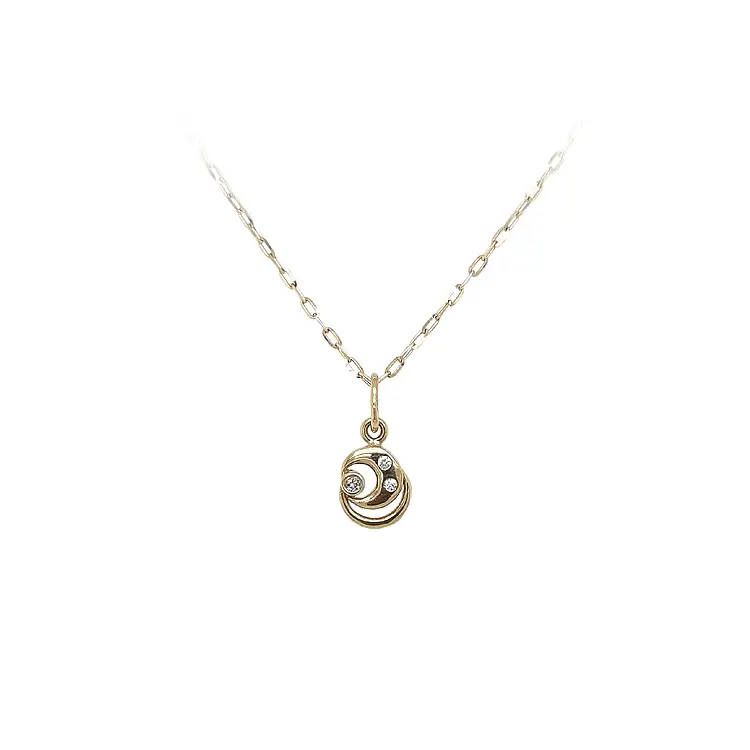 Zlatý Přívěsek se Zirkony