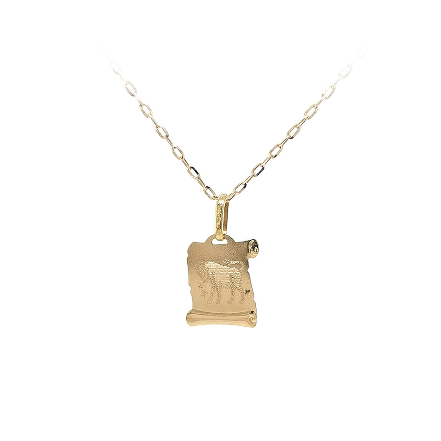 Gold Pendant Sign of the Bull