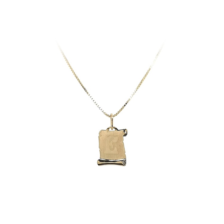 Gold Pendant Letter E