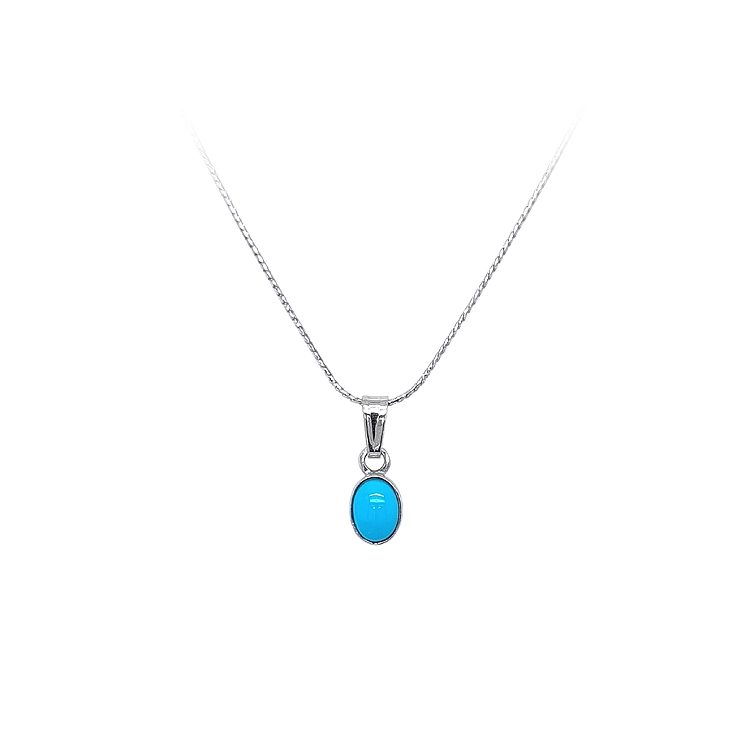 Pendant with Turquoise from White Gold
