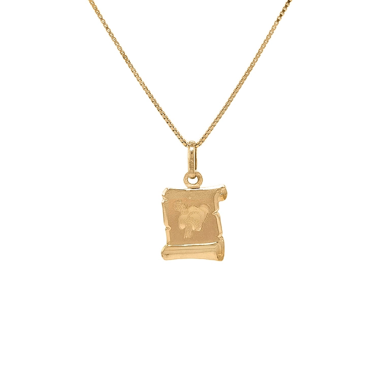 Gold Pendant Aquarius