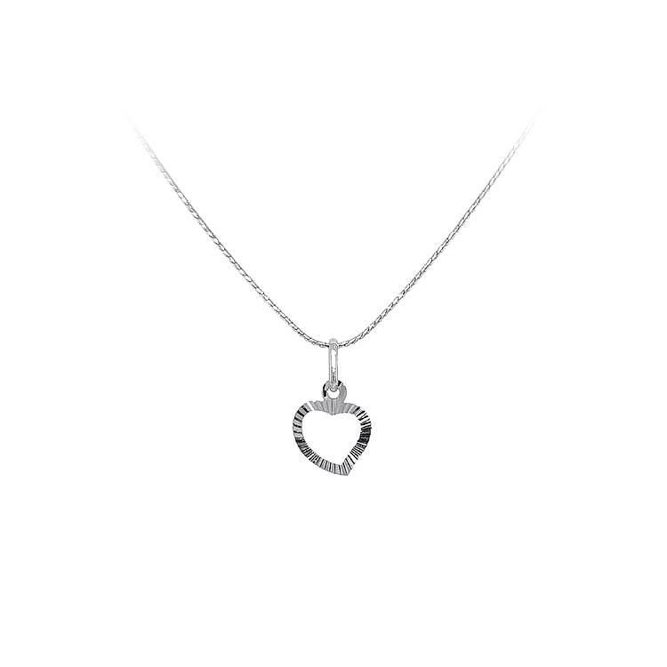 Pendant Heart of White Gold