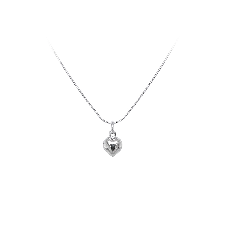 Pendant Heart of White Gold