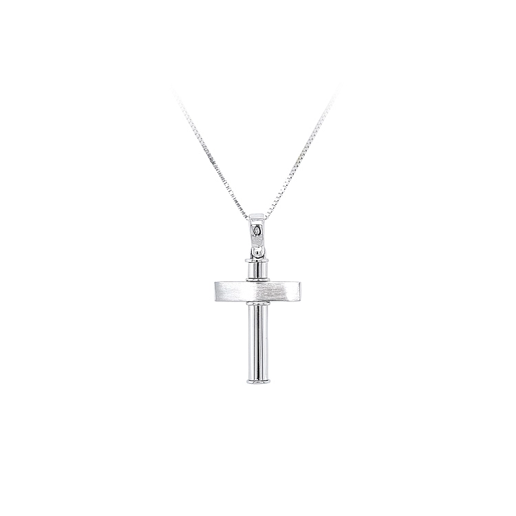 Pendant Cross of White Gold
