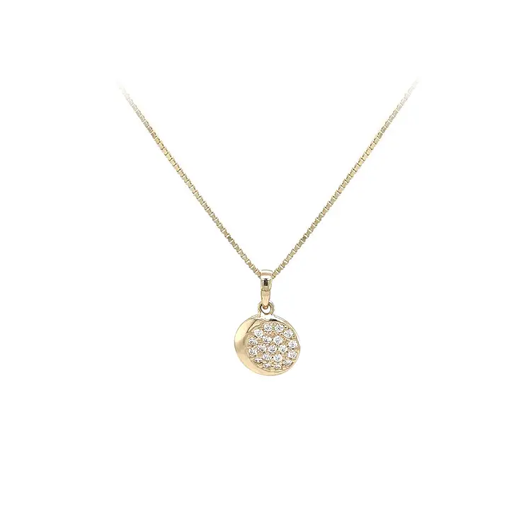 Zlatý Přívěsek se Zirkony