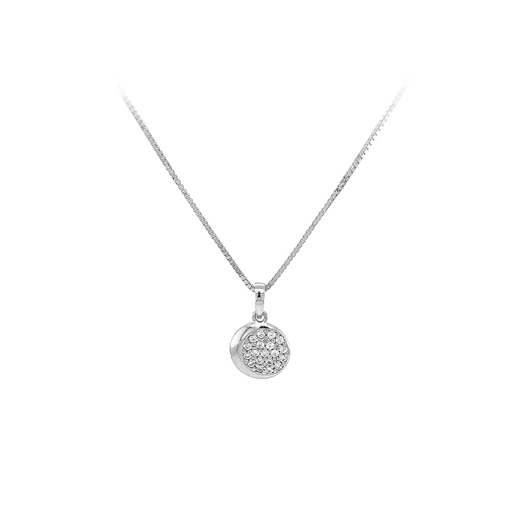 White Gold Pendant with Zircons