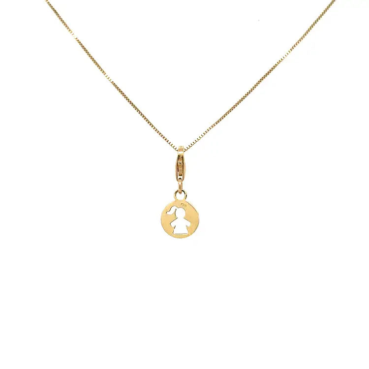 Zlatý Přívěsek na Náramek Holčička
