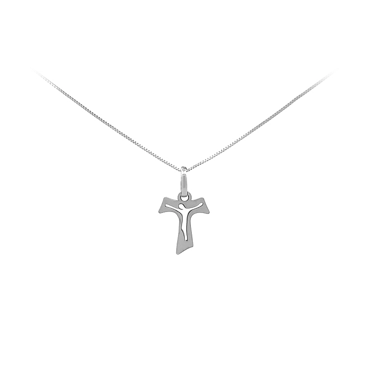 Pendant Cross of White Gold
