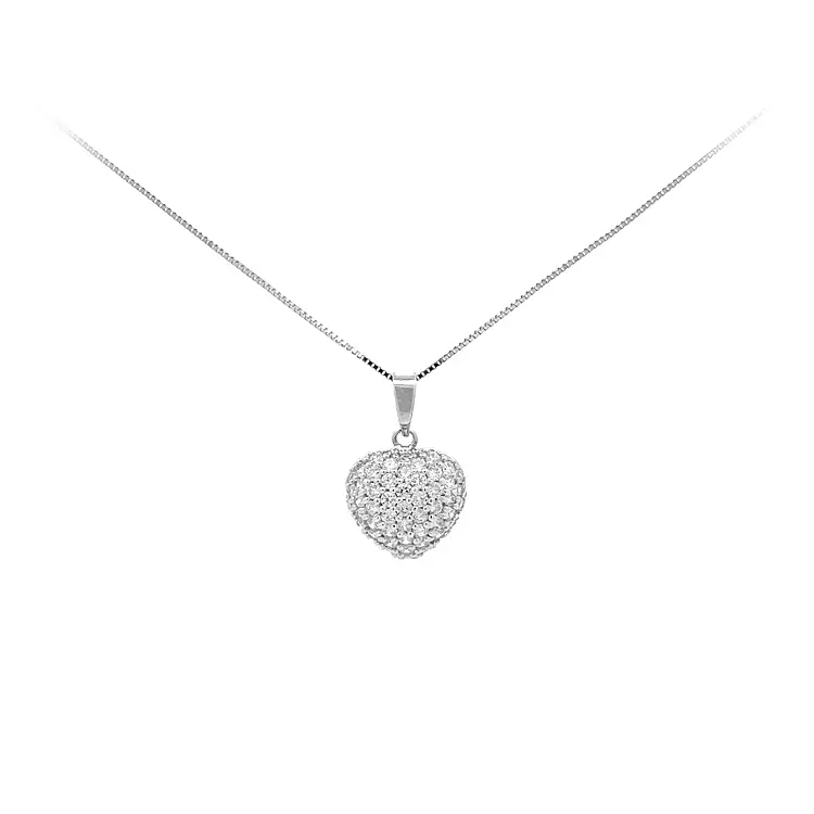 Zlatý Přívěsek Srdce se Zirkony