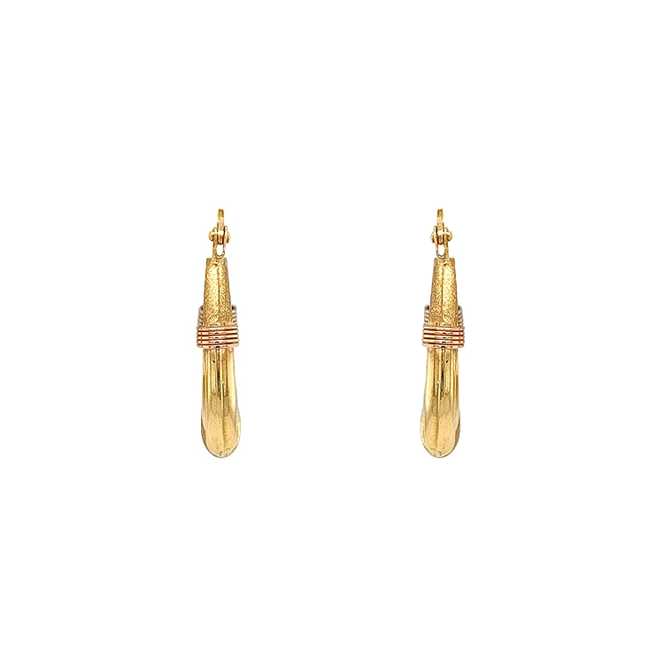 Gold Round Earrings