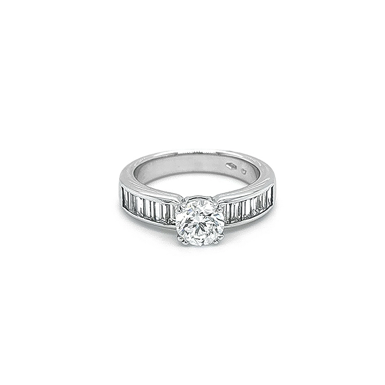 Gold Engagement Ring with Diamonds
