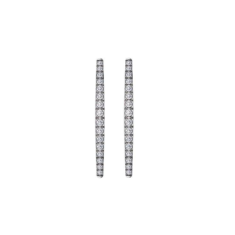Gold Earrings with Diamonds