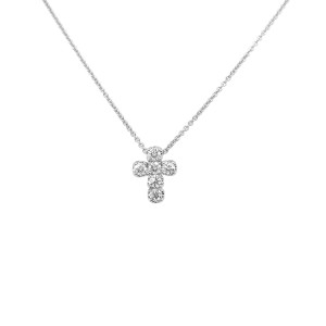 Zlatý Přívěsek Kříž s Diamanty