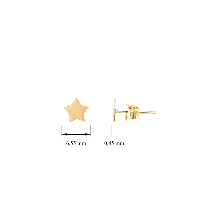 detail Zlaté Náušnice Hvězdy