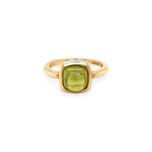 Zlatý Prsten se Zeleným Quartzem