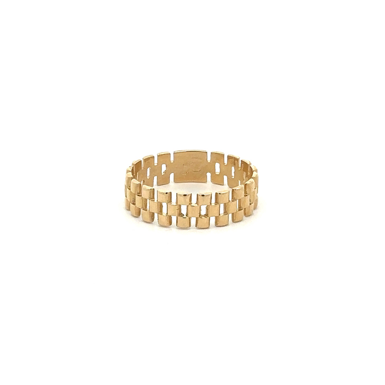 detail Zlatý Pánský Prsten Styl Rolex
