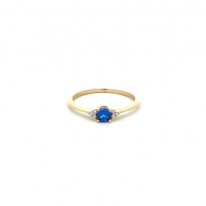 Zlatý Prsten s Modrým Kamenem