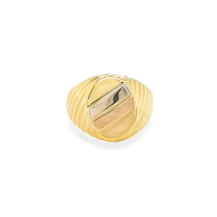 detail Zlatý Pánský Prsten z Kombinovaného Zlata