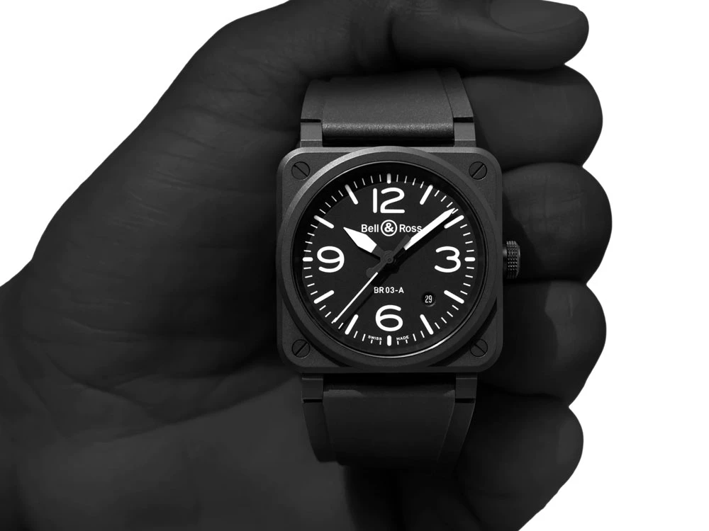 Bell & Ross BR-03 Skeleton Black Ceramic BR03A-BL-SKCE/SRB